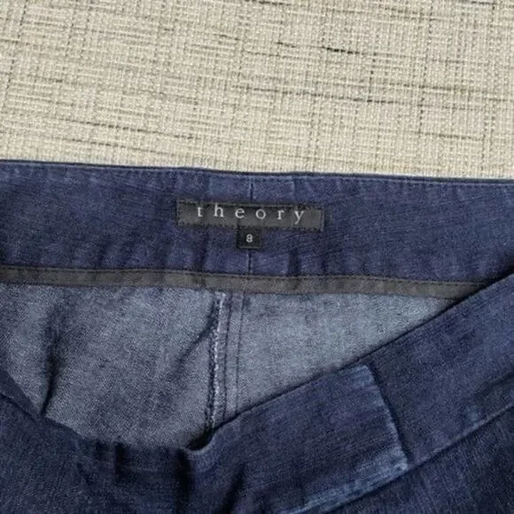 Theory Women's‎ Flare Denim Dark Wash Jeans Size 8 - Picture 2 of 2